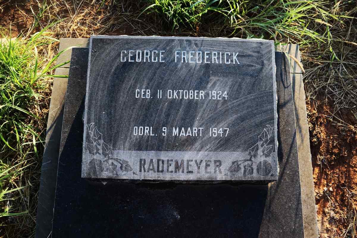 RADEMEYER George Frederick 1924-1947