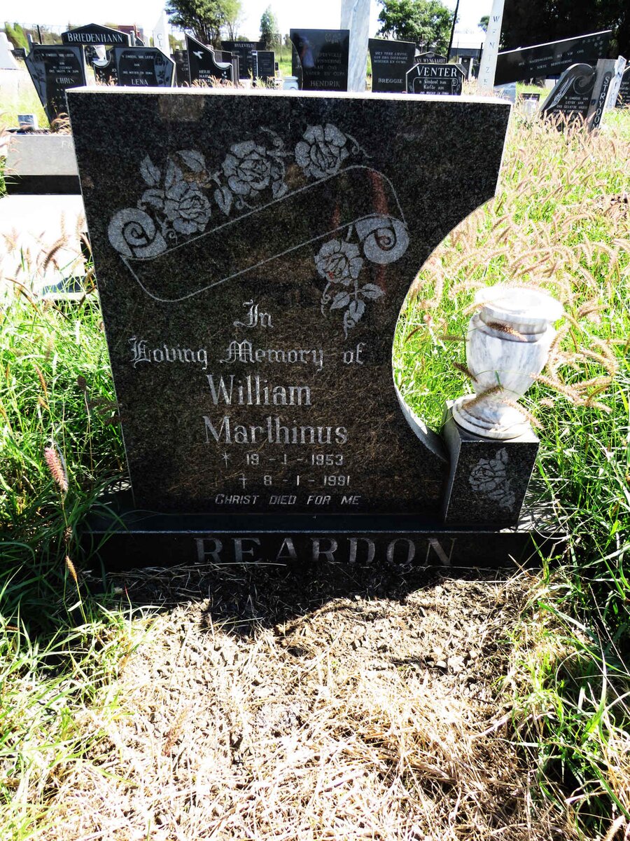 REARDON William Marthinus 1953-1991
