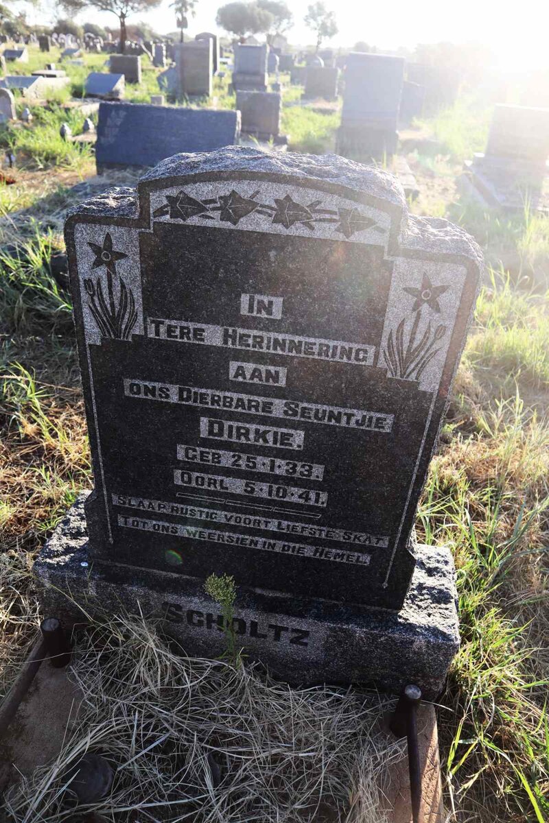 SCHOLTZ Dirkie 1933-1941