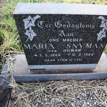 SNYMAN Maria nee HUMAN 1880-1948