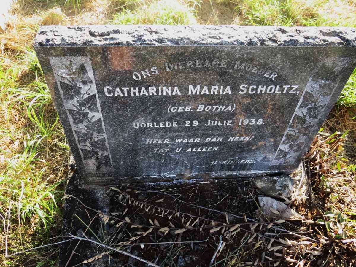 SCHOLTZ Catharina Maria nee BOTHA -1938