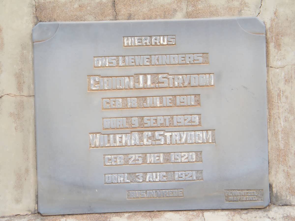 STRYDOM Gidion J.L. 1911-1929 :: STRYDOM A.C. 1920-1921