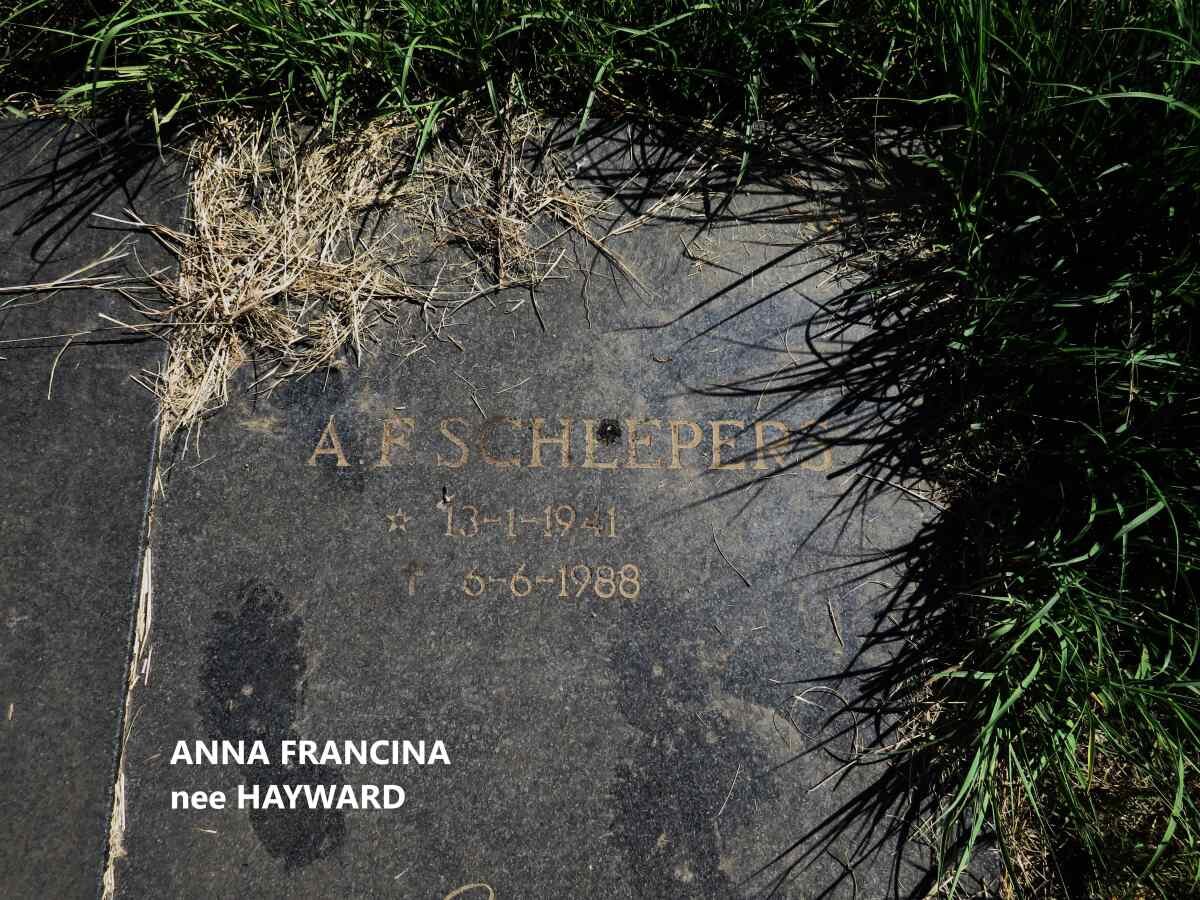 SCHEEPERS Anna Francina nee HAYWARD 1941-1988