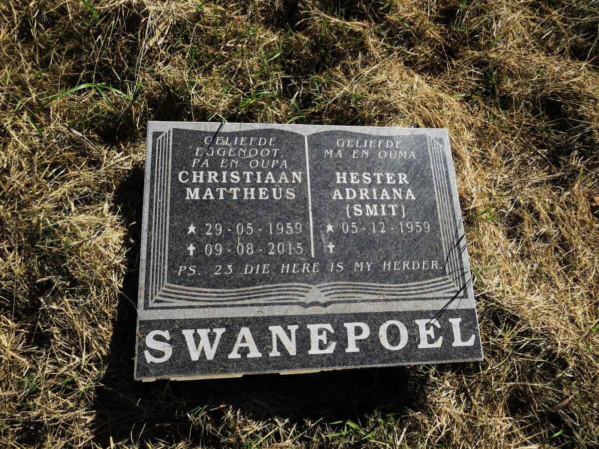 SWANEPOEL Christiaan Mattheus 1959-2015 & Hester Adriana SMIT 1959- 
