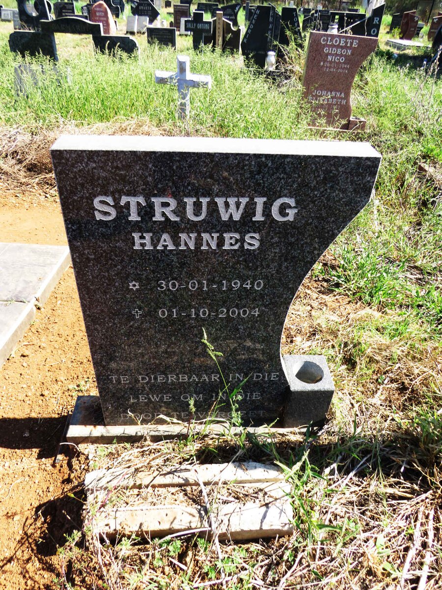 STRUWIG Hannes 1940-2004
