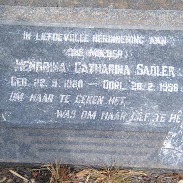 SADLER Hendrina Catharina 1880-1958