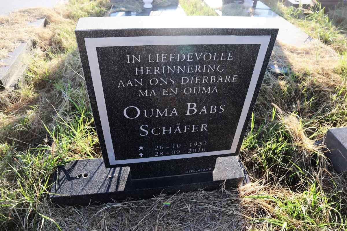 SCHAFER Babs 1932-2010