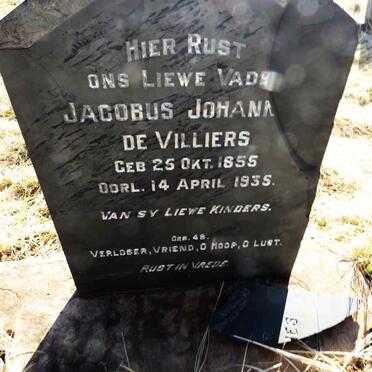 VILLIERS Jacobus Johann, de 1855-1935