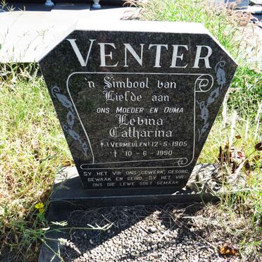 VENTER Levina Catharina nee VERMEULEN 1905-1990