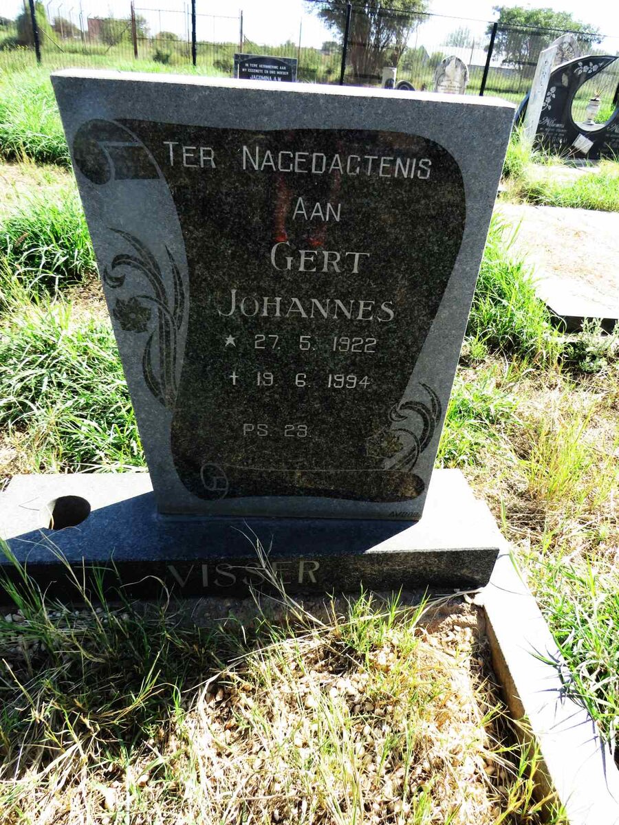 VISSER Gert Johannes 1922-1994