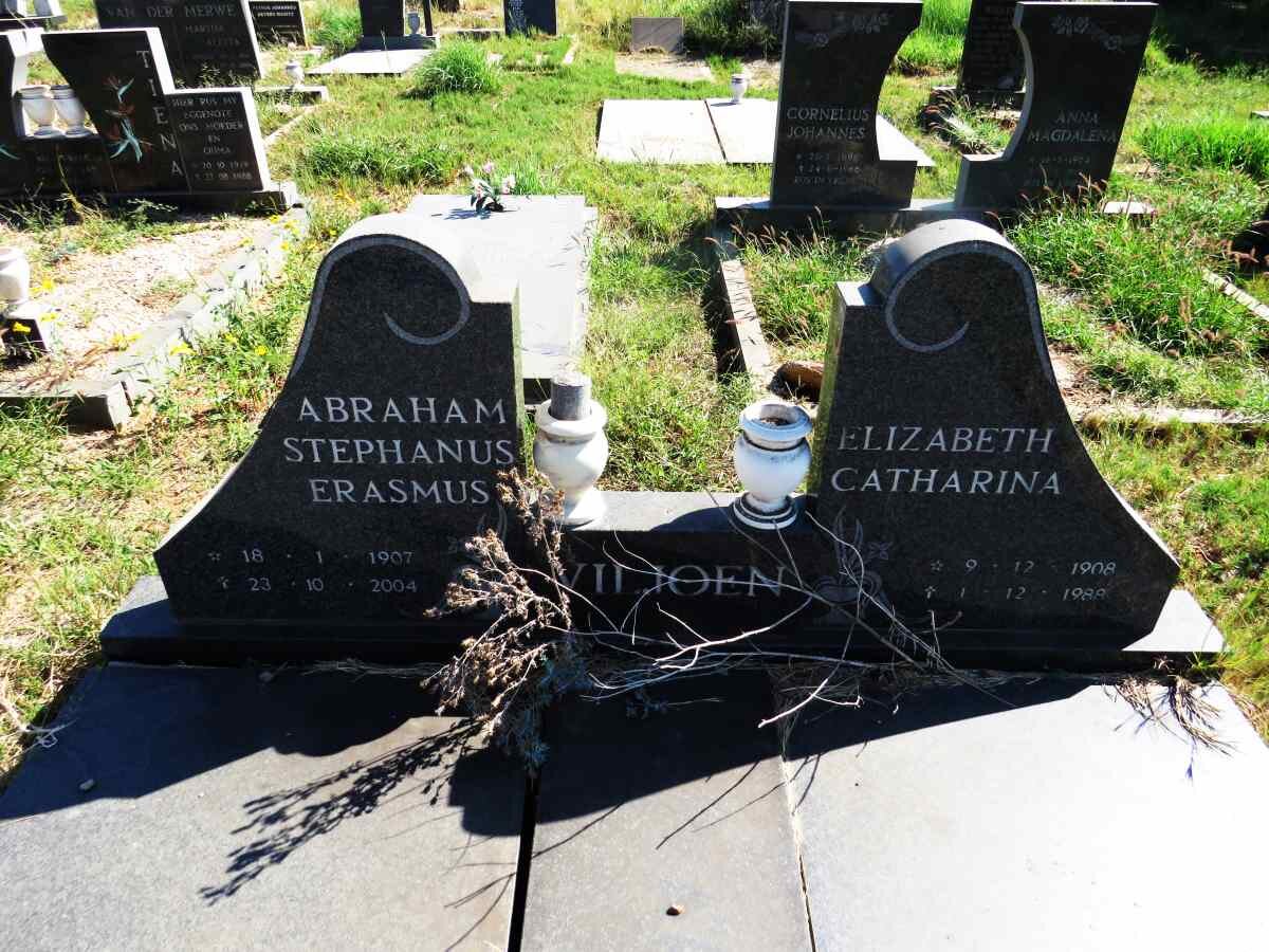 VILJOEN Abraham Stephanus Erasmus 1907-2004 & Elizabeth Catharina 1908-1988