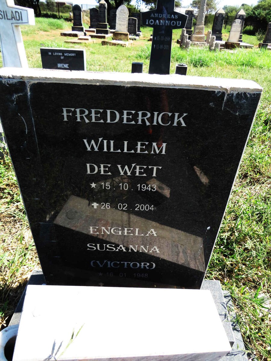 WET Frederick Willem, de 1943-2004 & Engela Susanna VICTOR