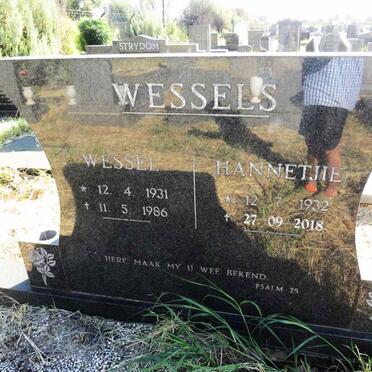 WESSELS Wessel 1931-1986 & Hannetjie 1932-2018