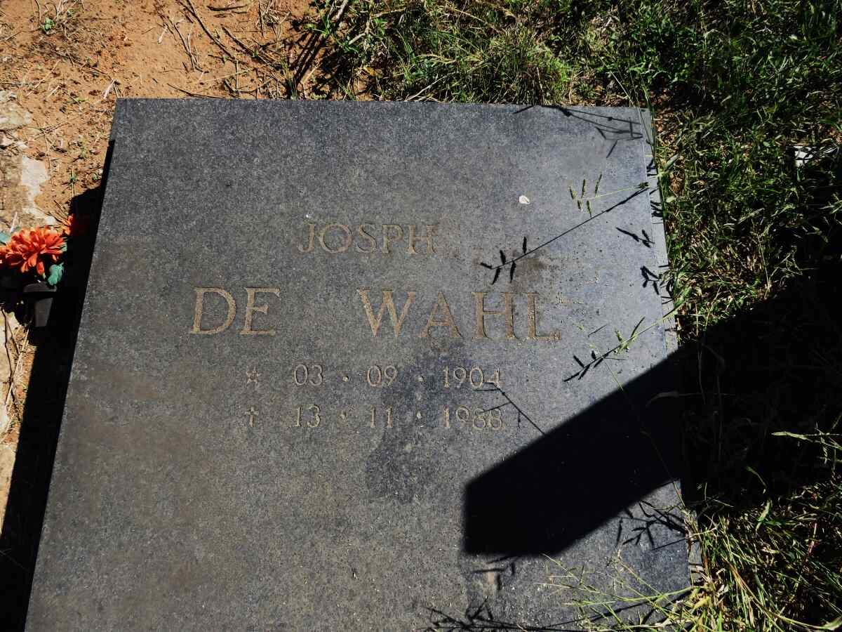 WAHL Josph, de 1904-1988