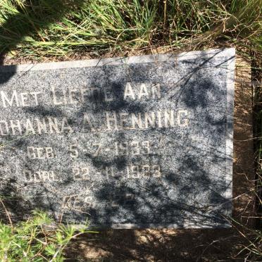 HENNING Johanna A. 1933-1933