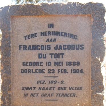 TOIT Francois Jacobus, du 1889-1904