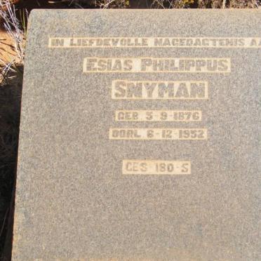 SNYMAN Esias Philippus 1876-1952