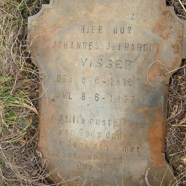 VISSER Johannes Gerhardus 1816-1897