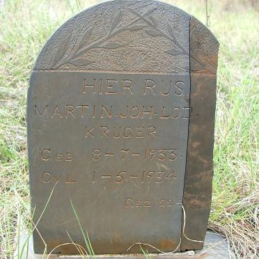 KRUGER Martin Joh. Lod. 1933-1934