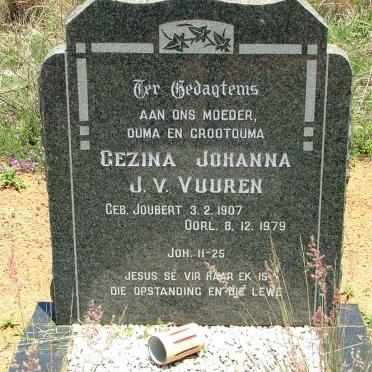 VUUREN Gezina Johanna, J.v. nee JOUBERT 1907-1979
