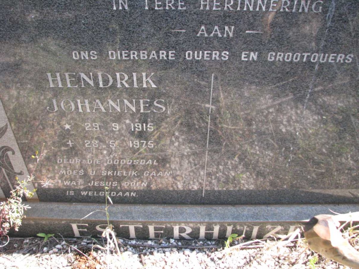 ESTERHUIZEN Hendrik Johannes 1915-1975