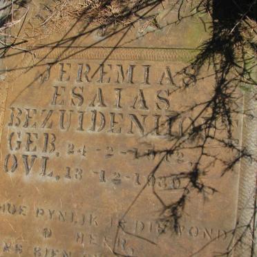 BEZUIDENHOUT Jeremias Esaias 1912-1930