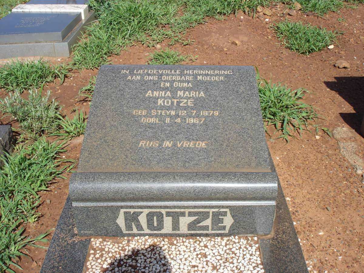 KOTZE Anna Maria nee STEYN 1879-1967