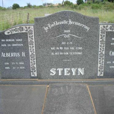 STEYN Albertus H. 1886-1978 &amp; Christina G. KOTZE 1884-1942