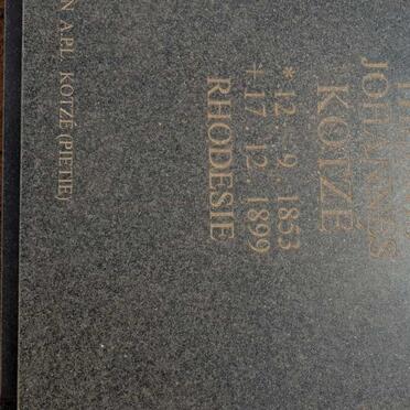 KOTZE Theunis Johannes 1853-1899 &amp; Elizabeth Jacoba KOTZEE 1856-1875