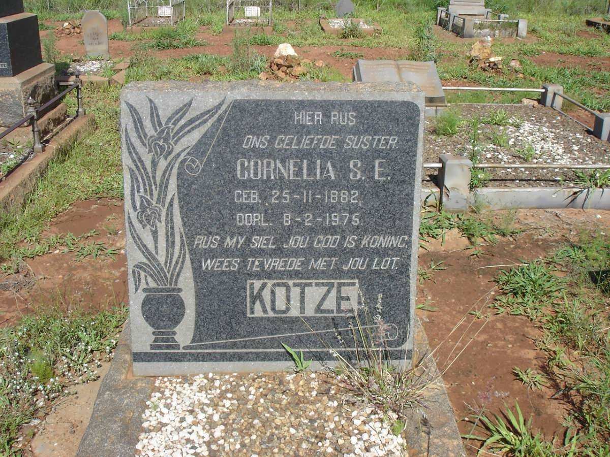 KOTZE Cornelia S.E. 1882-1975