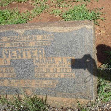 VENTER Jan A. 1865-1938 &amp; Maria J.M. BUITENDAG 1867-1950
