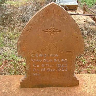 BERG Gerdina, van den 1923-1923