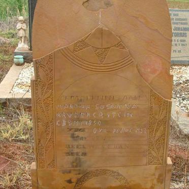 KRUGER Martha Susanna nee STEIN 1850-193?