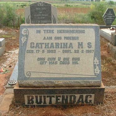 BUITENDAG Carl H. 1897-1961 &amp; Catharina M.S. 1903-1957 