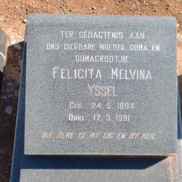 YSSEL Andries Jacobus 1891-1964 &amp; Felicita Melvina 1894-1991