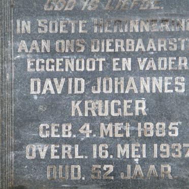 KRUGER David Johannes 1885-1937