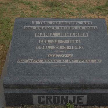 CRONJE Maria Johanna 1894-1982