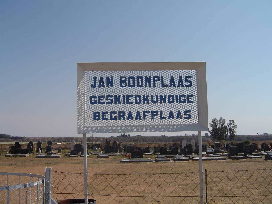 1. JAN BOOMPLAAS Begraafplaas