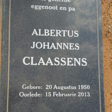 CLAASSENS Albertus Johannes 1950-2013