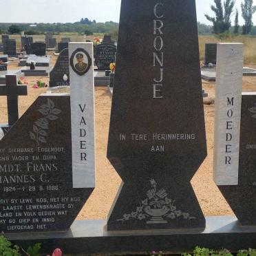 CRONJE Frans Johannes C. 1924-1986 &amp; Maria Francina 1937-