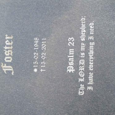 FOSTER Ronald Andrew 1948-2011