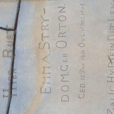 STRYDOM Emma nee ORTON 1856-1909