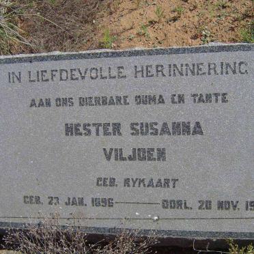 VILJOEN Hester Susanna nee RYKAART 1896-1951