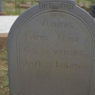 CRONJE Andries Petrus 1898-1899
