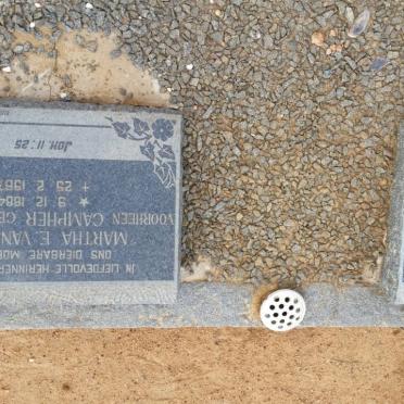 CAMPHER Christoffel J.J. 1884-1919 &amp; Martha E. VAN ZYL voorheen CAMPHER nee RYKAART 1884-1967