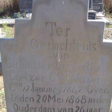 COETZEE Jacomina Margaretha nee VISSER 1842-1868