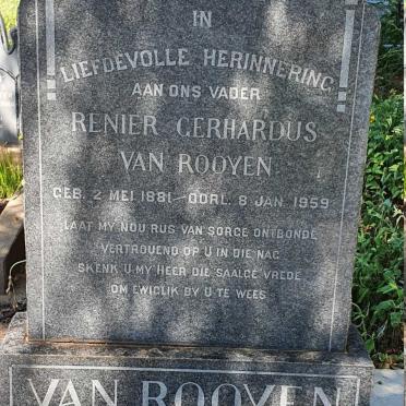 ROOYEN Renier Gerhardus, van 1881-1959