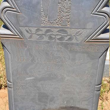 COERTZE Gert Johannes Roelof 1896-1915