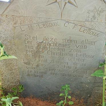 ROUX Pieter Christiaan, le 1887-1905