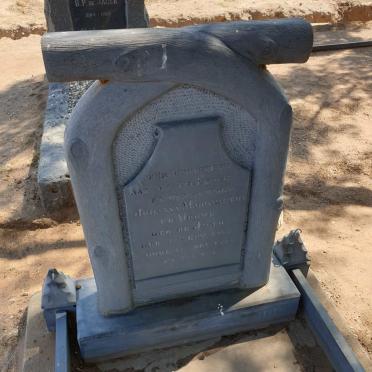 MERWE Johanna Margaretha, v.d. nee DE JAGER 1902-1946